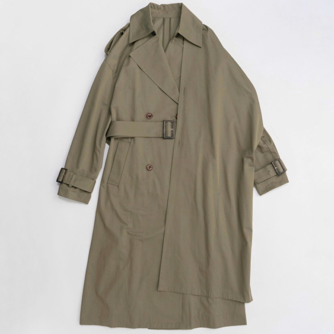 【残り一点】ドレープスカーフロングスカーフトレンチコート