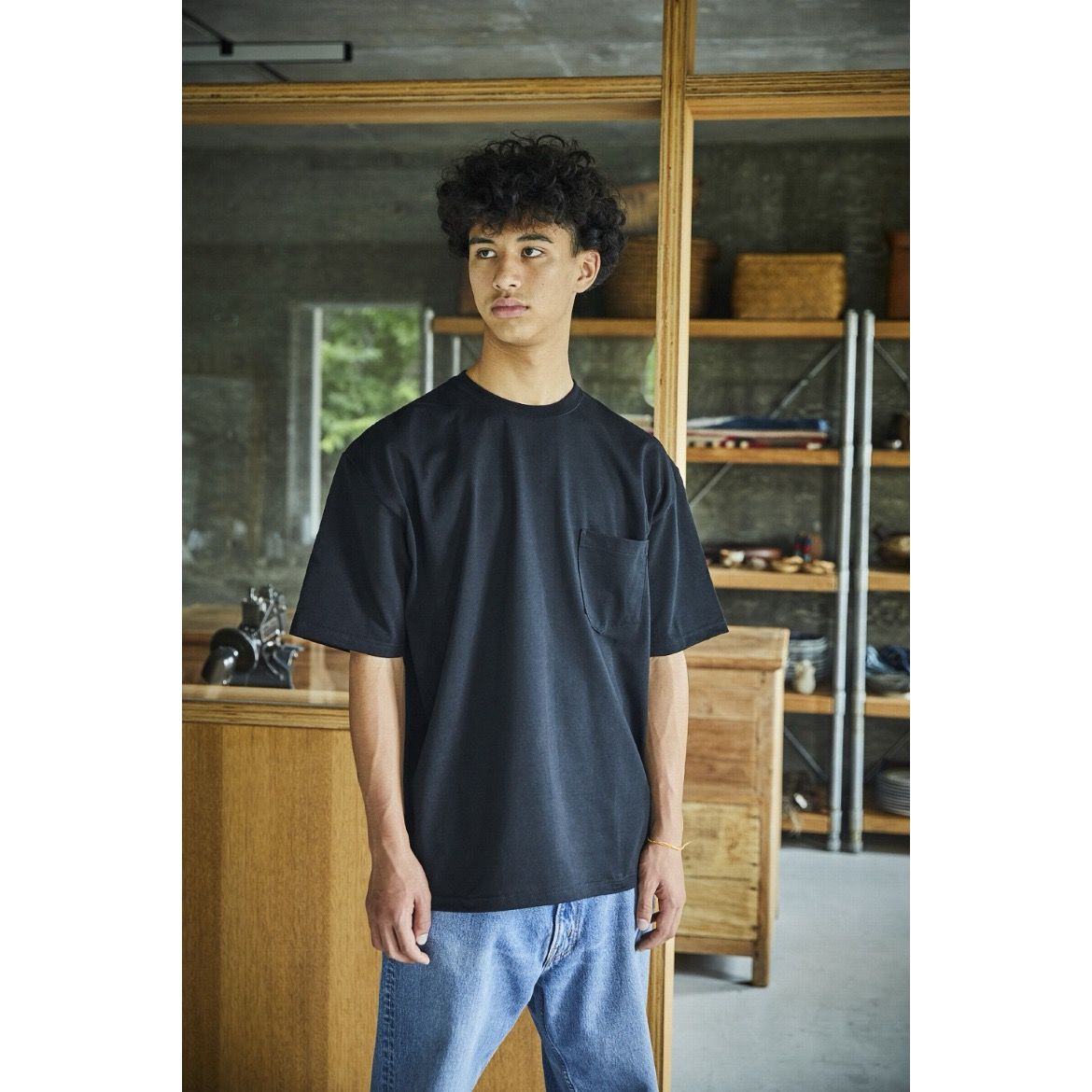 【残り一点】Sturdy Cotton T-shirt with Pocket