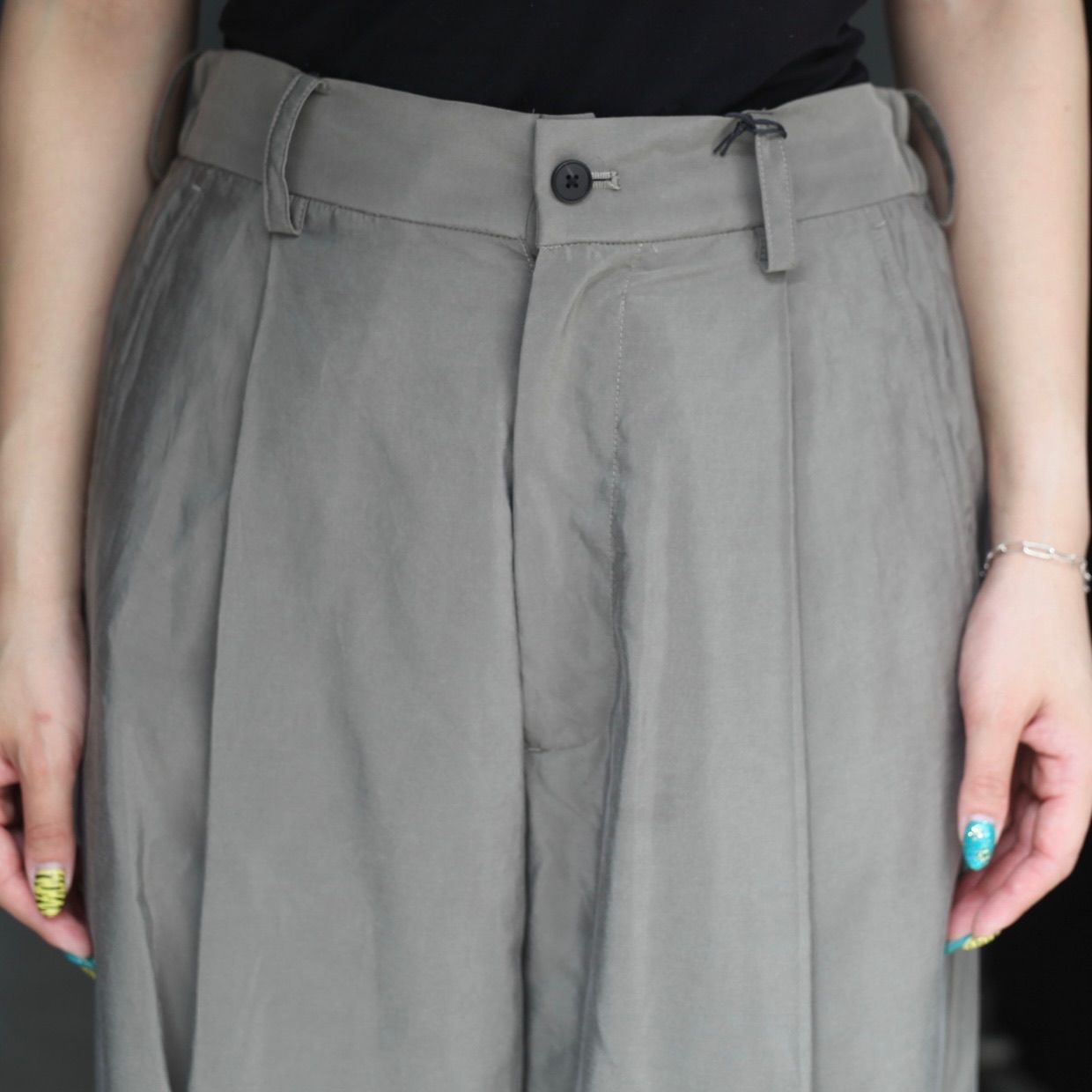 【残り一点】Silk/Nylon Wide Easy Trousers