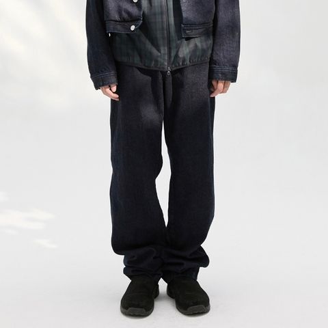 Laser Processed Denim WideLeg 合わす BuggyPants