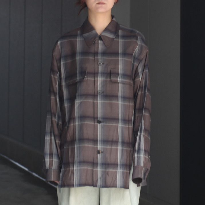 【残り一点】Ombre Plaid Flap Pocket Shirts(CHECK)