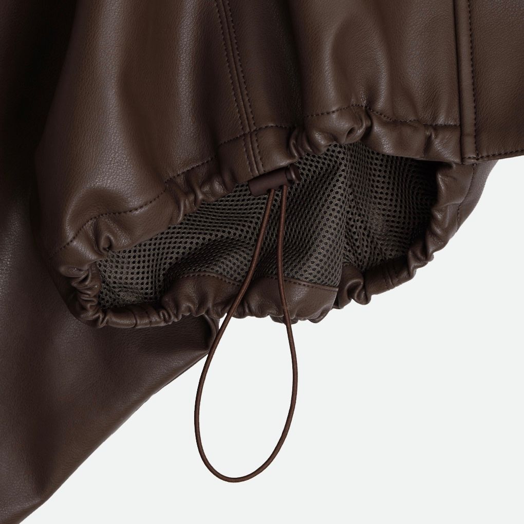 【残り一点】Fake Leather Short Anorak