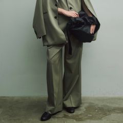 【残り一点】Long Wide Trousers(2/90 WOOL GABARDINE)