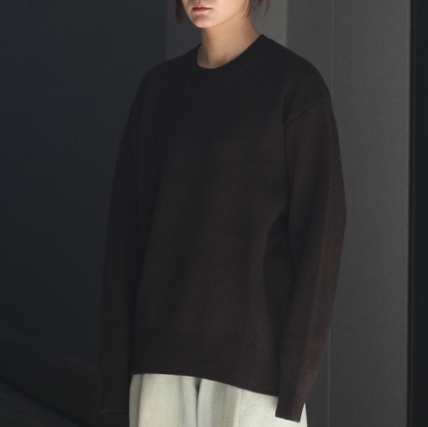 【残りわずか】Extra Fine Wool Warm Knit Crew Neck LS