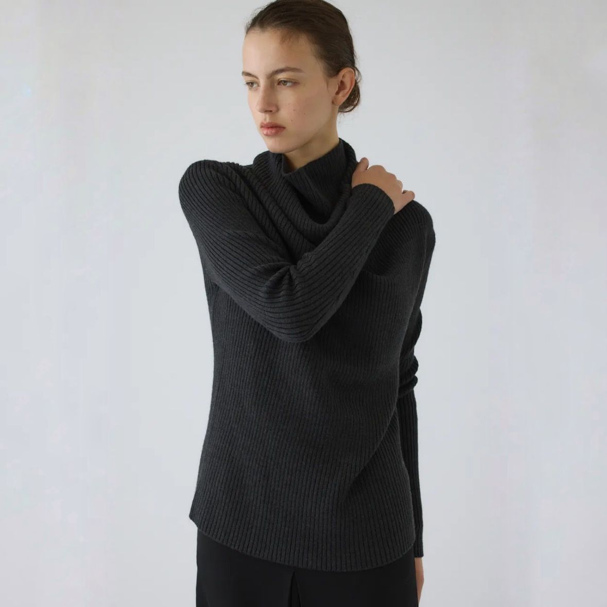 【残り一点】Back Shoulder Rib Knit Tops