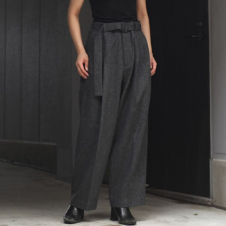 stein】Belted Wide Straight Trousers 新品 | www.arcticair.ca