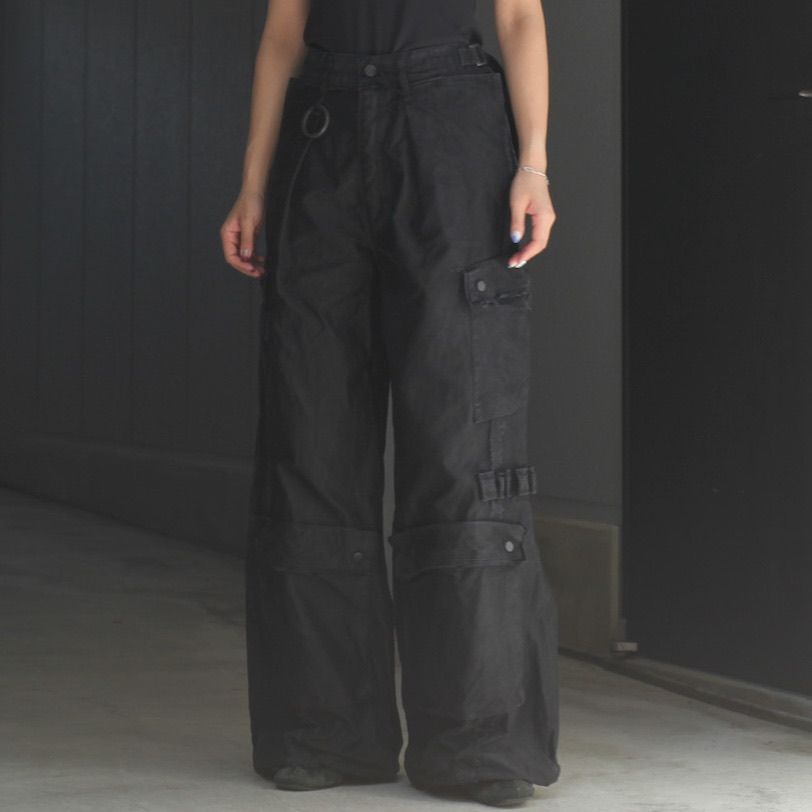 【残りわずか】Slash Seam Twist Cargo Pants(PIGMENT DYED MOLESKIN)