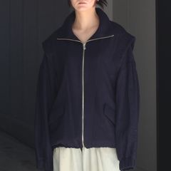 【残り一点】ボイルドコットンウールレイヤードブルゾン