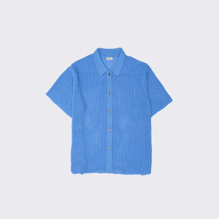 【残り一点】Rib Knit Sheer Shirt