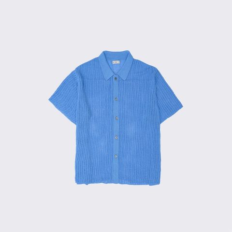 【残り一点】Rib Knit Sheer Shirt