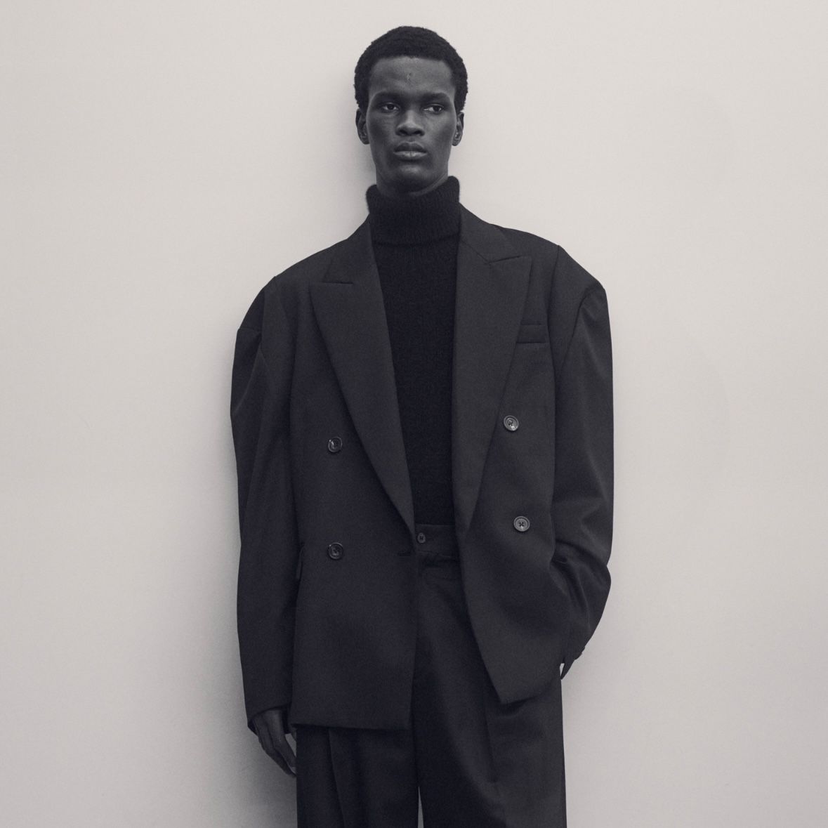 【残り一点】Deformed Shoulder Double Breasted Jacket