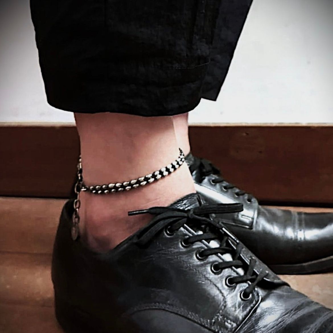 【お取り寄せ注文可能】Narrow Oval Bowl Chain W Anklet