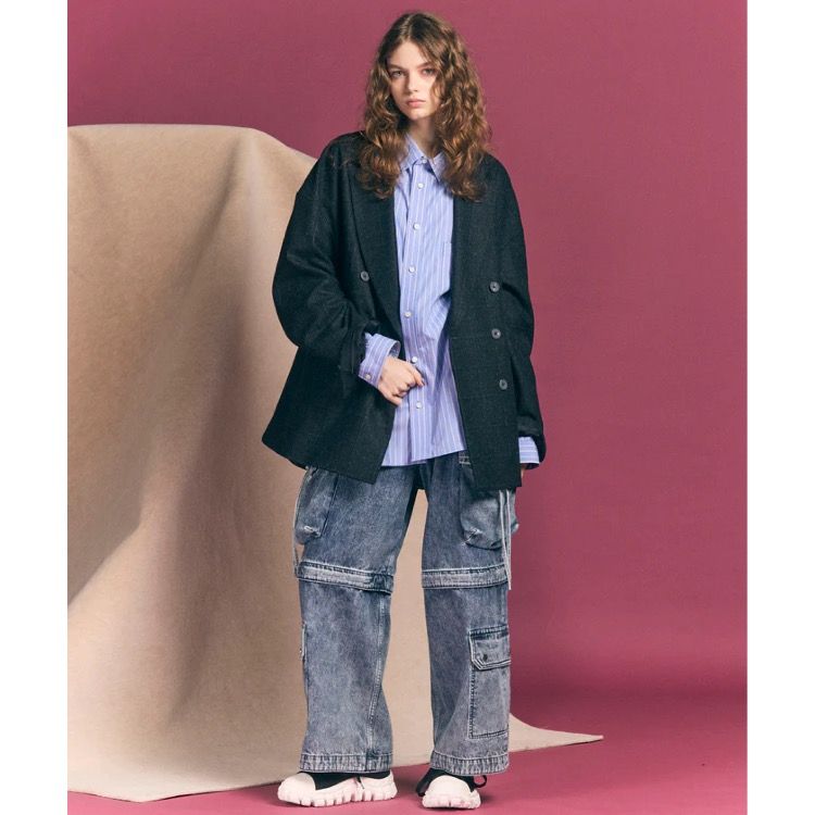 【残り一点】Big Pocket 2way Baggy Denim Cargo Pants