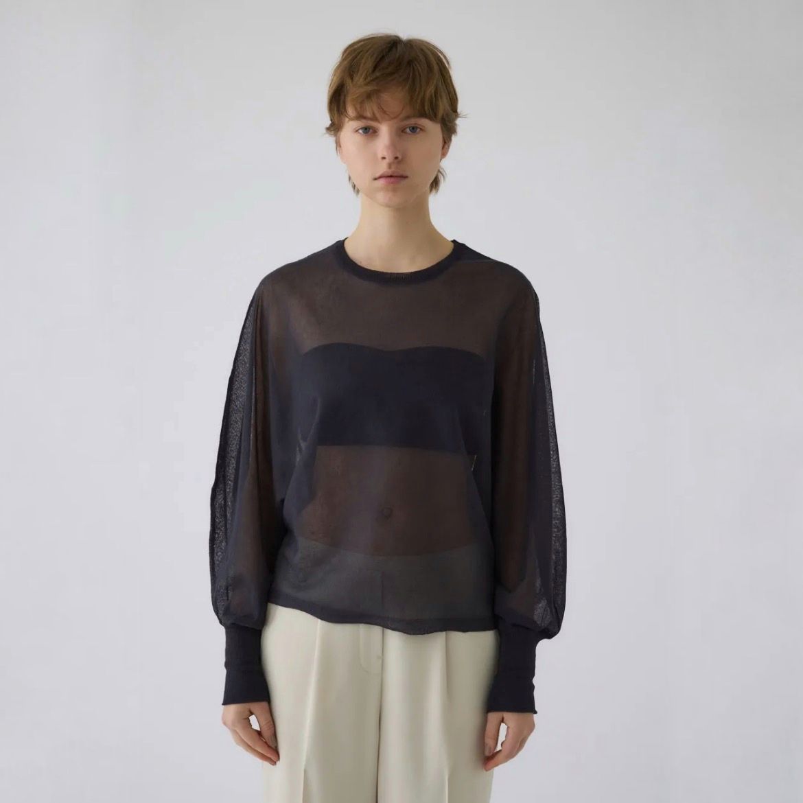 【残り一点】Sheer Dolman Knit Tops