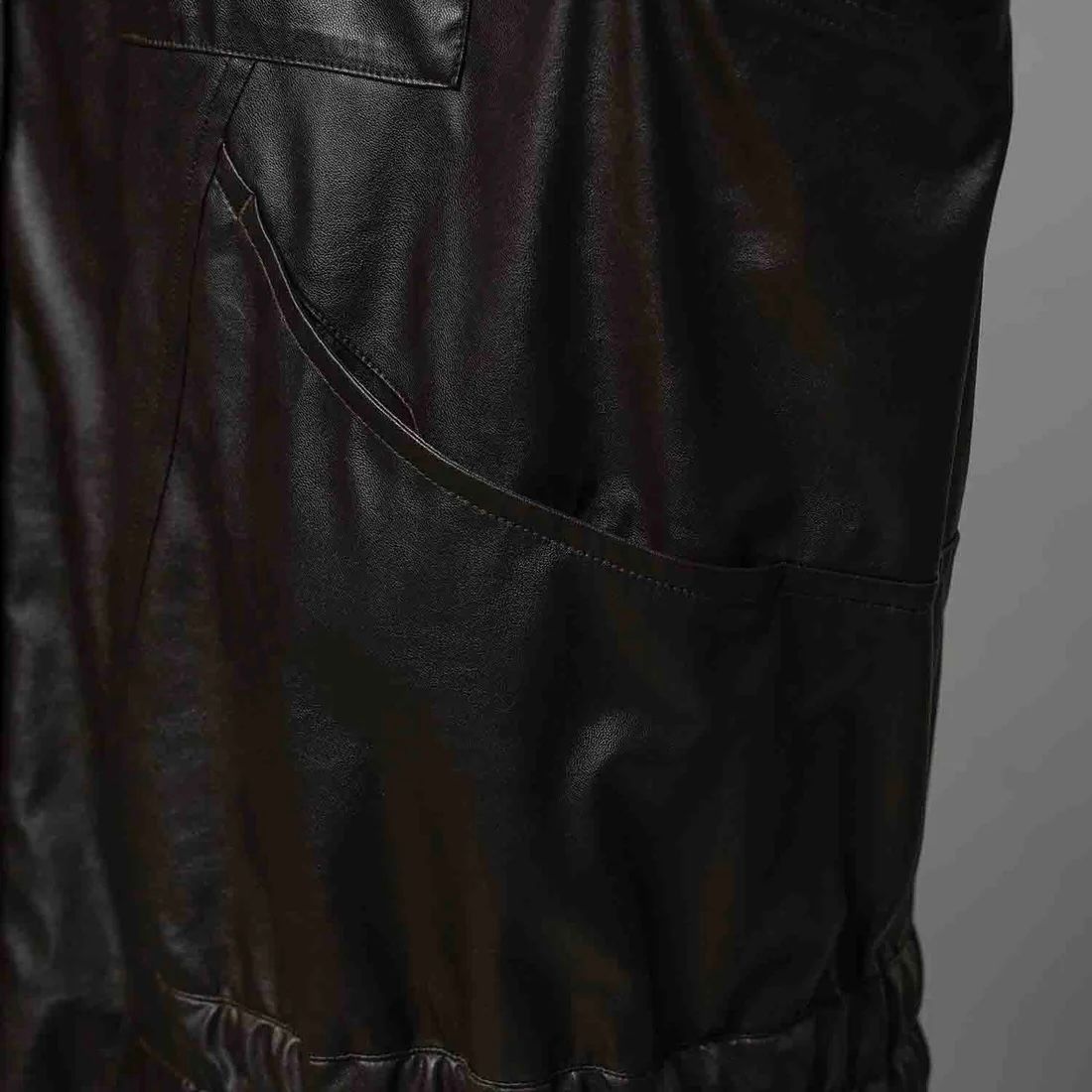 【残り一点】Curve Change Light Eco Leather Shirt