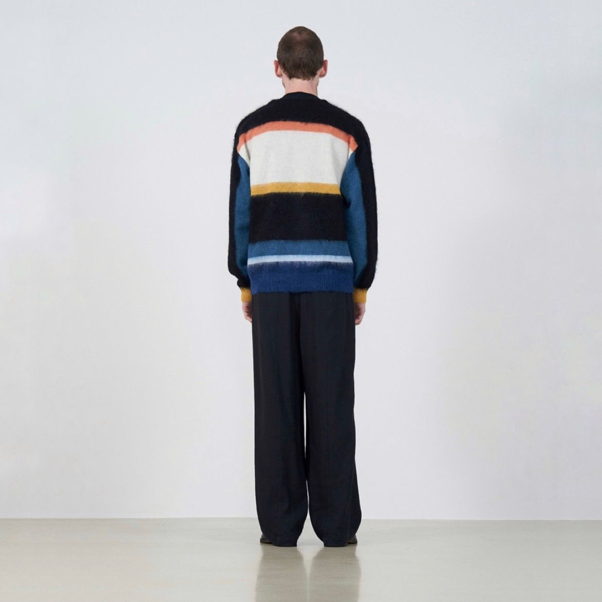 【残りわずか】Mohair Border V Neck Zip Cardigan