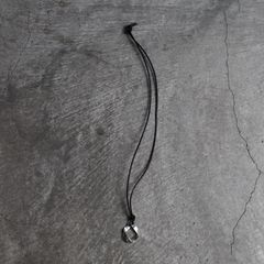 【残りわずか】Twist Curve Leather Necklace(BLACK LEATHER×SILVER)