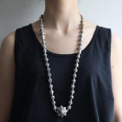 【お取り寄せ注文可能】Flower Element Long Neckless(SILVER×GOLD)