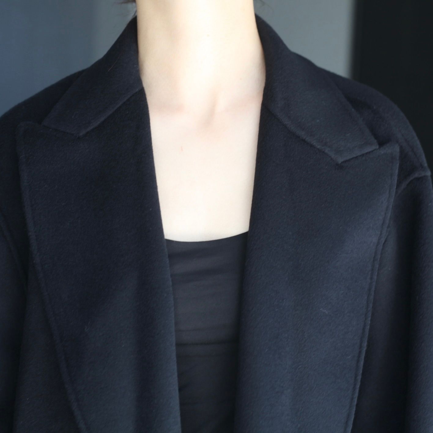 【残り一点】Wool/Cashmere Reversible Peak Lapel Jacket