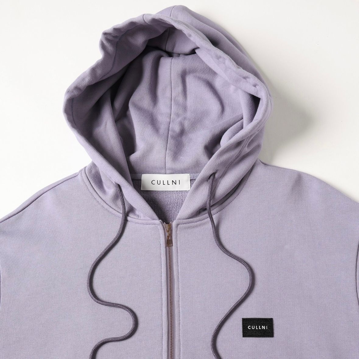 【残り一点】French Terry Embroidery Patch Zip Up Hoodie