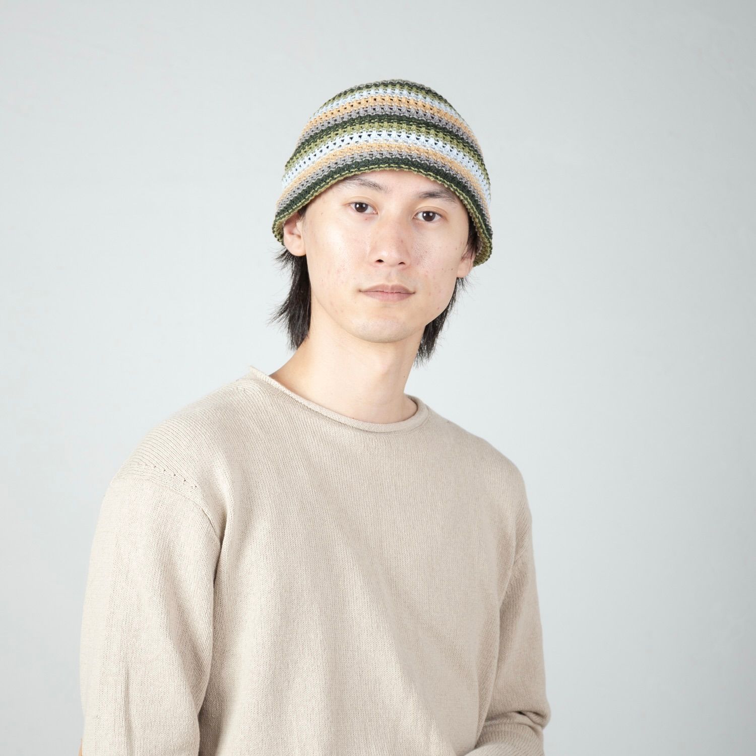 【残り一点】Multi Border Knit Hat