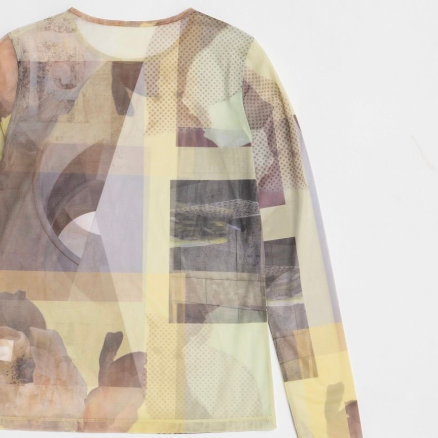 【残り一点】フォトコラージュメッシュトップス