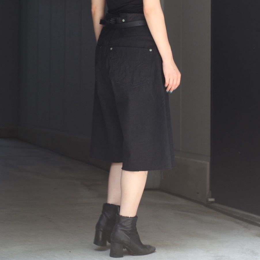 【残りわずか】Cut Off Heavy Short Wide Jeans(AGED CANVAS)
