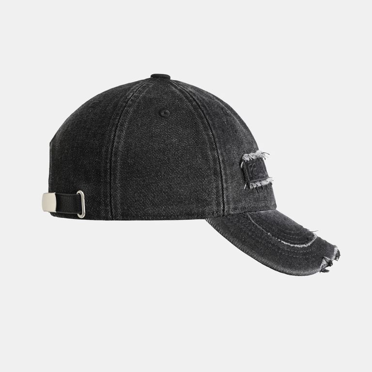 Feng Chen Wang - 【残りわずか】Black Washed Denim Baseball Cap 