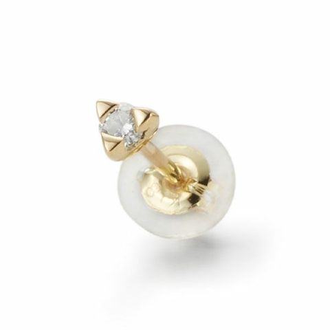 【お取り寄せ注文可能】K18 Triangle Dia Pierce(GOLD)