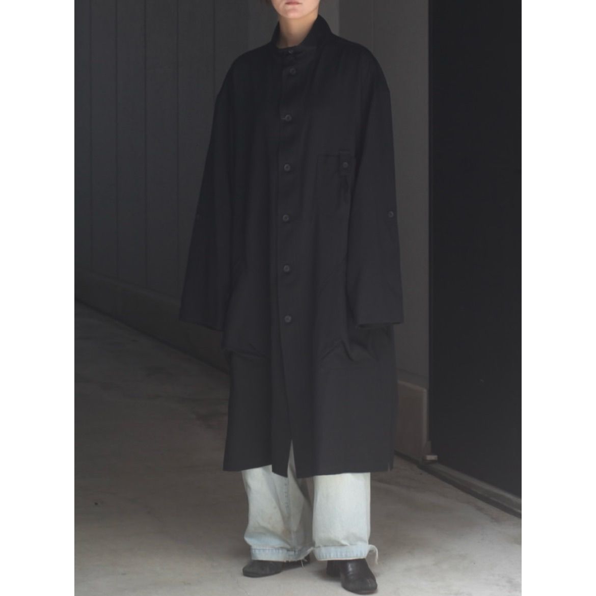 【極美品】ヨウジオム ギャバ シャツコート　yohji Y-3 Yohji Yamamoto - 【残り一点】シワギャバシャツコート