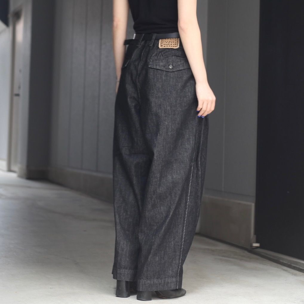 【残り一点】12.5OZワイドデニムパンツ(NO PRINT_ONE WASH)