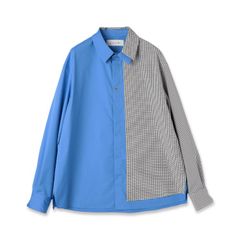 【残り一点】Gingham Check Asymmetrical Layered Shirt