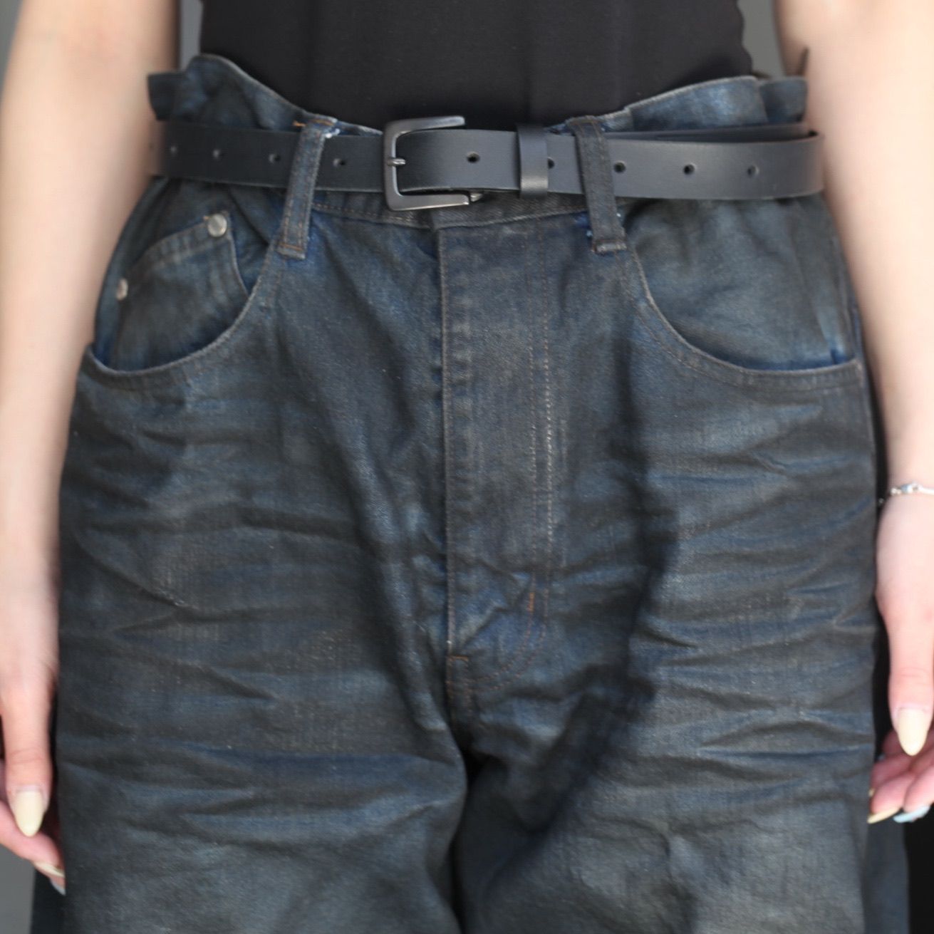 【残りわずか】3D Twisted Wide Leg Jeans