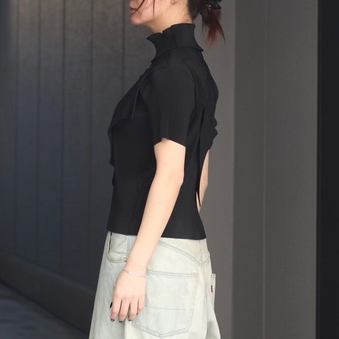 【残り一点】Todo Wave Top Short Sleeve Highneck