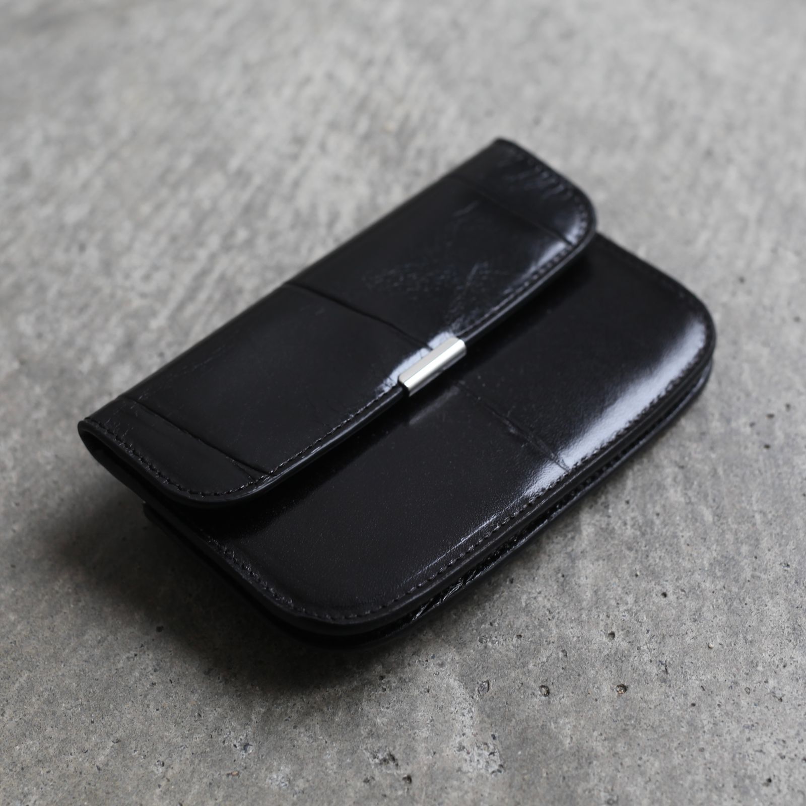 【残り一点】Soft Tab Card Holder Coin Purse(CROCO EMBOSSED)