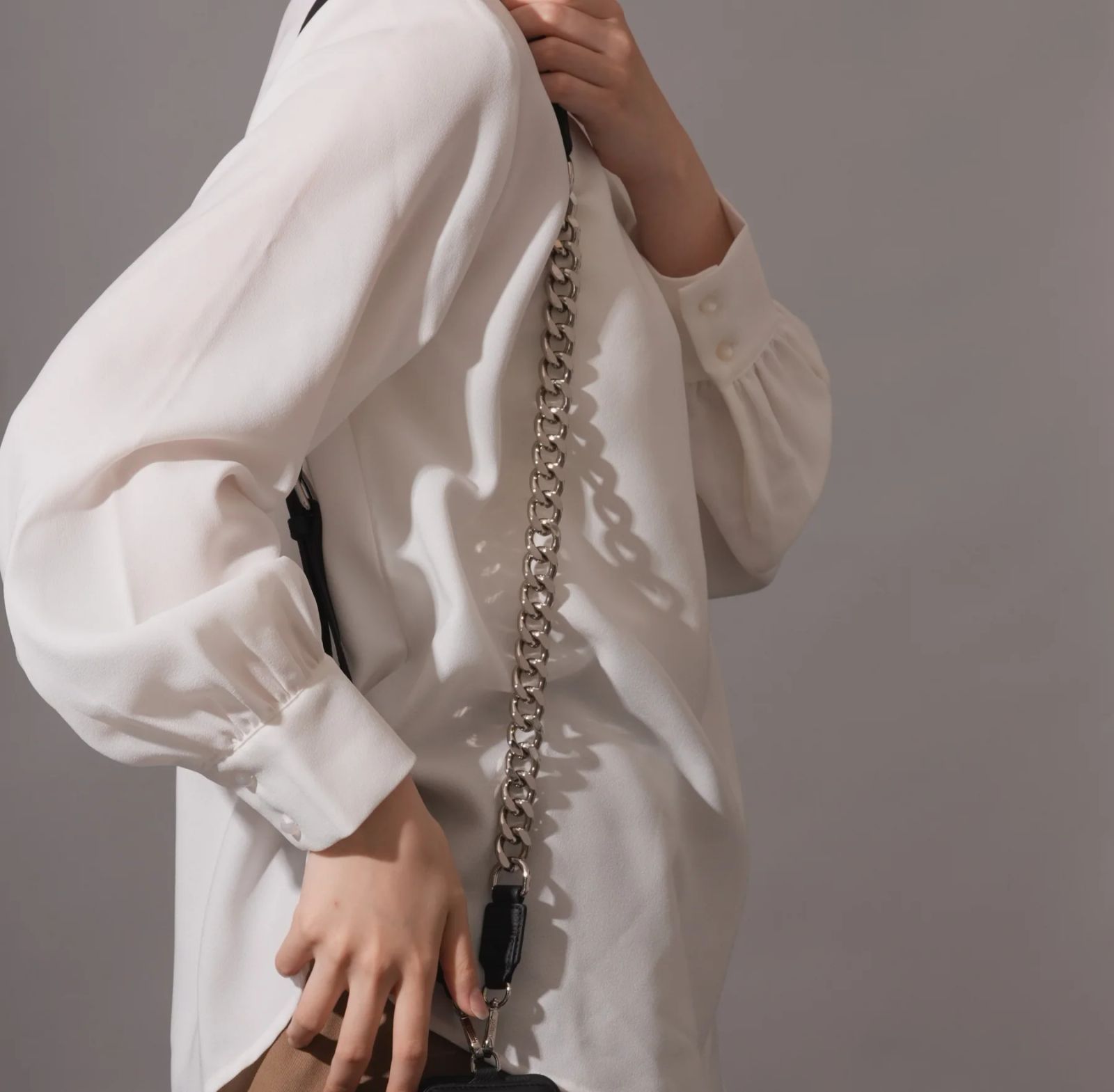 【残り一点】Chaine Duo Strap Reflet(BLACK)