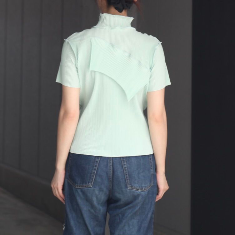 【残り一点】Todo Wave Top Short Sleeve High Neck