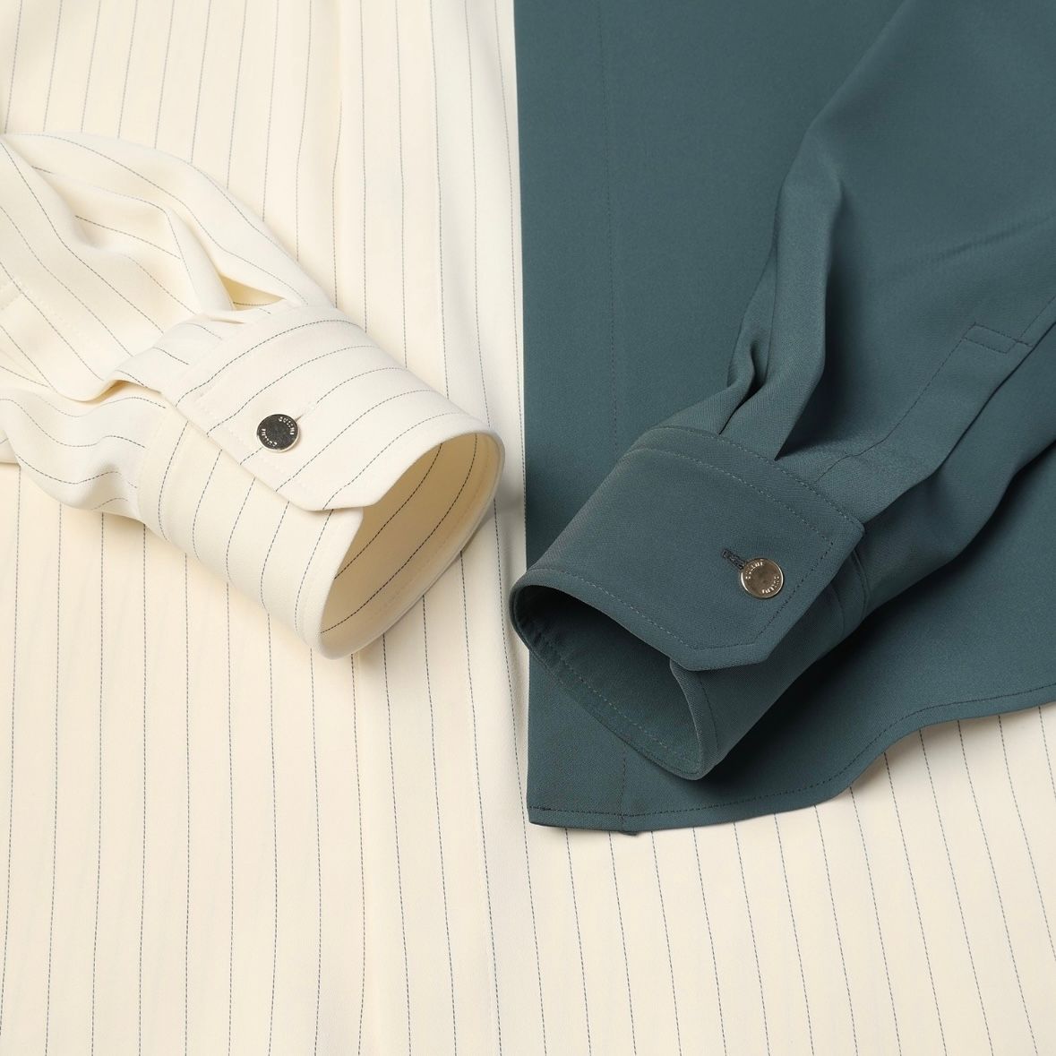 【残り一点】Double Satin Asymmetrical Layered Shirt
