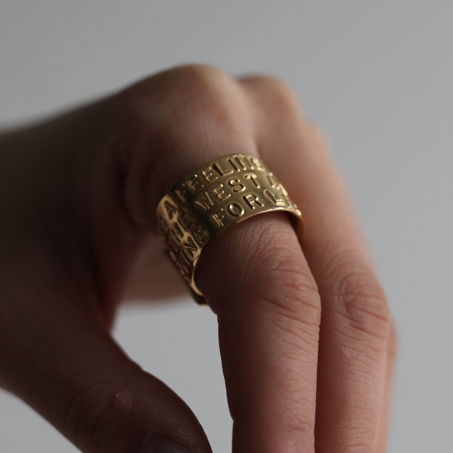 【残り一点】Stairway to Heaven Wide Ring(GOLD)