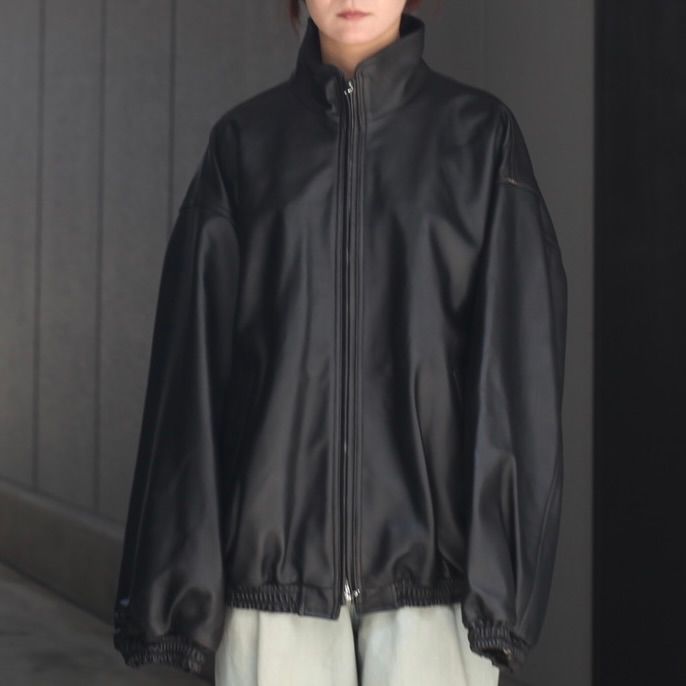 【残りわずか】Sheep Leather Stand Collar Jacket