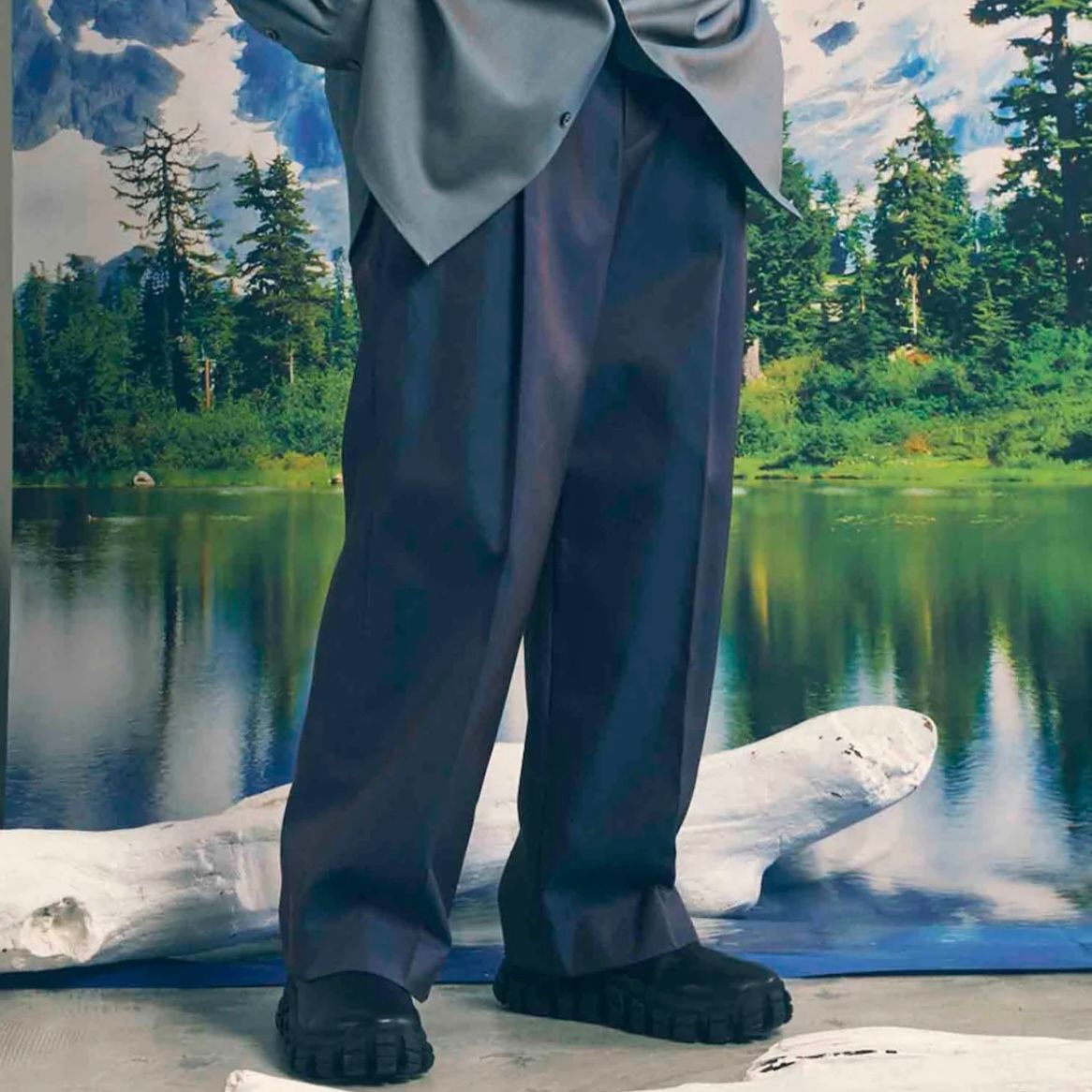 【残り一点】120/2/2 Suvin Cotton One Tuck Pants