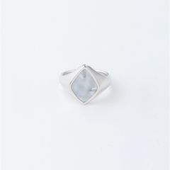 【お取り寄せ注文可能】How Raw Diashape Stone Ring(SILVER)