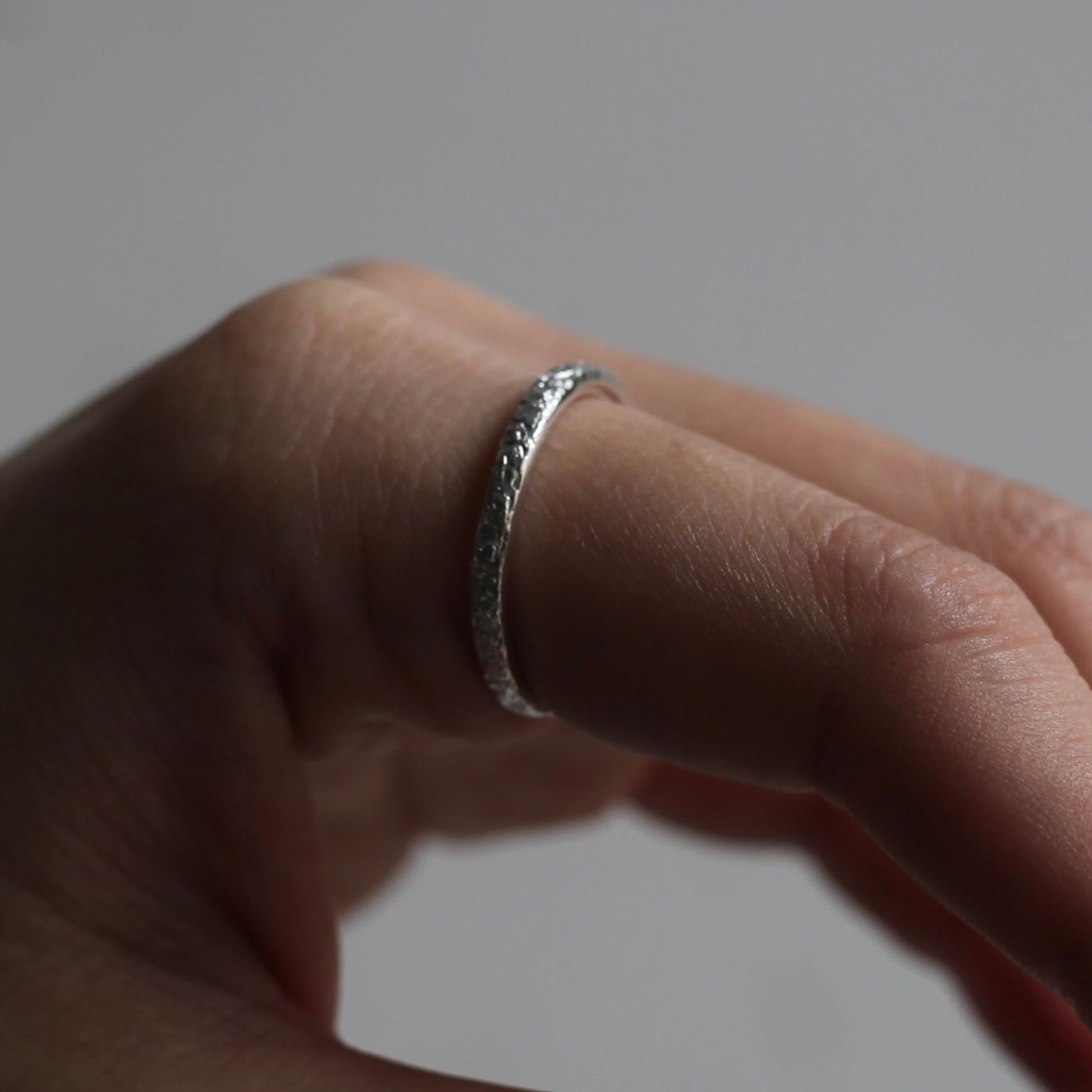 【残り一点】Oval Textured Ring(2.5mm)