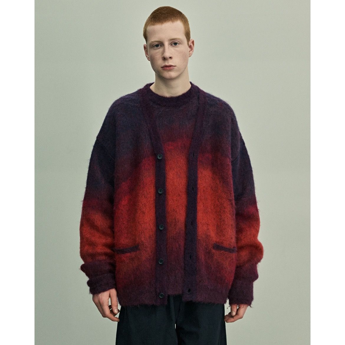 stein 22aw GRADATION MOHAIR CARDIGAN