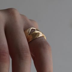 【お取り寄せ注文可能】OWL Feather Ring_S(GOLD)