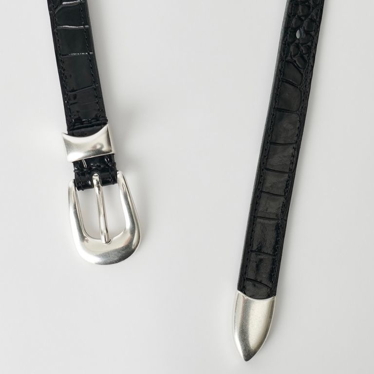 モーガン蔵人着用 our legacy ブラック レザー ベルト（OUR LEGACY  