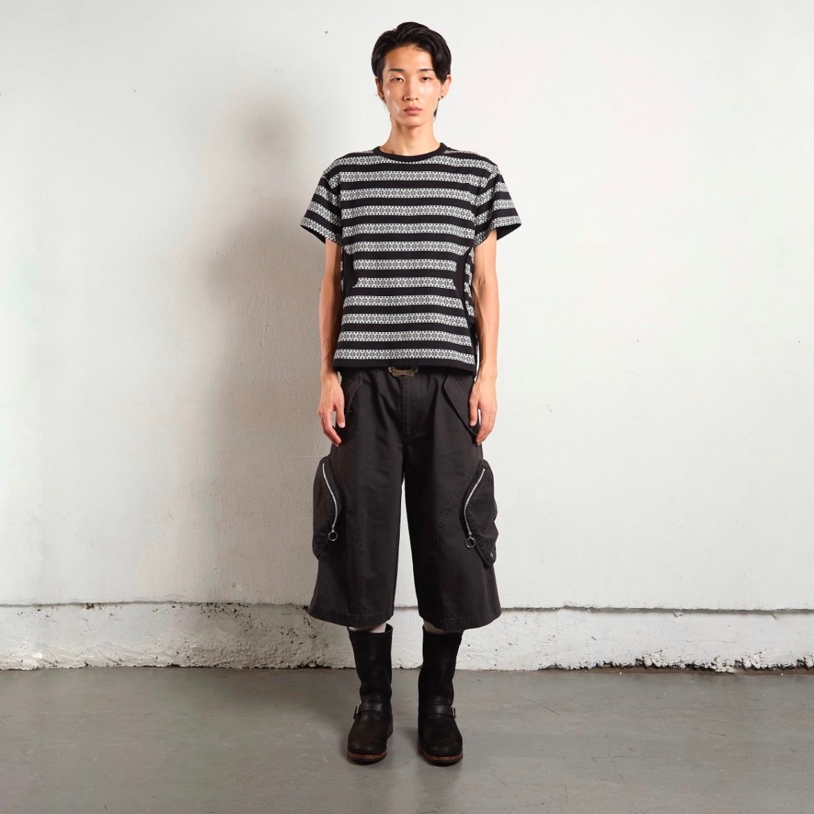 【残り一点】Nordic Pattern Jacquard T-Shirt