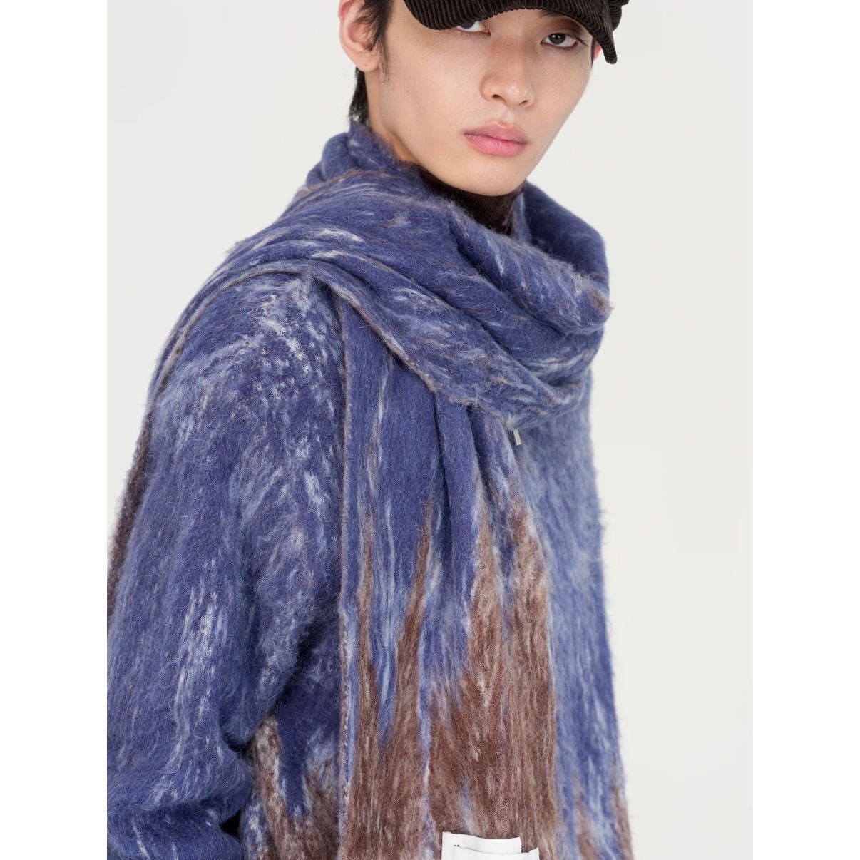 【残り一点】Gradient Jacquard Knit Scraf