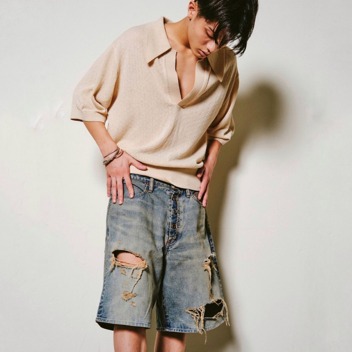 ボトムス house on the hill Short Pants 80 Barrack Short - Grey Ramie – s.k. manor hill