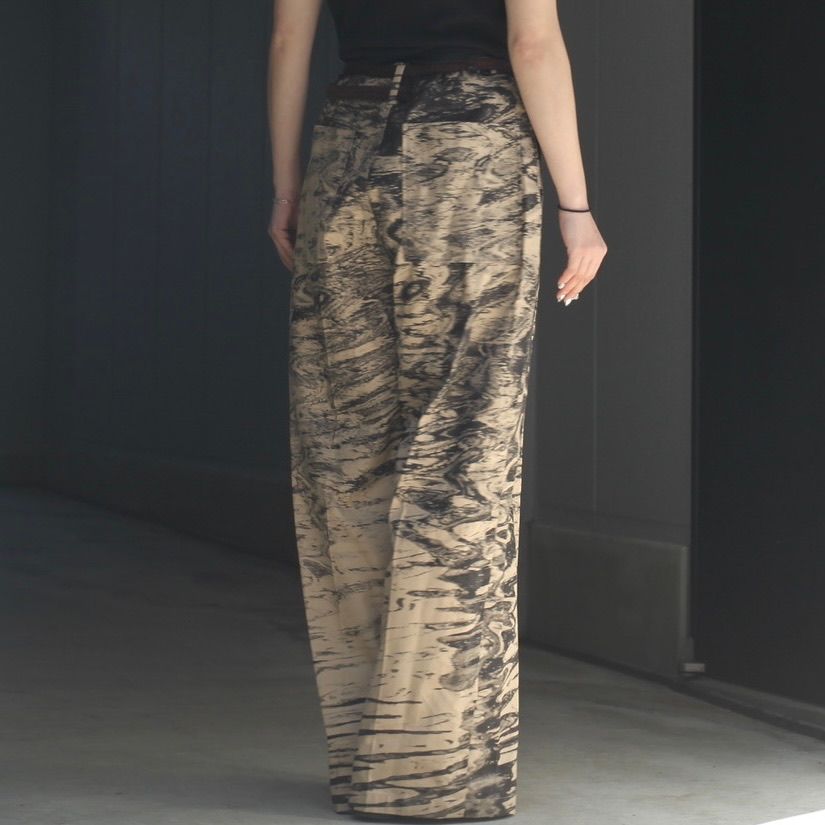 【残り一点】Photo Printed Cotton 1Tuck Baker Pants